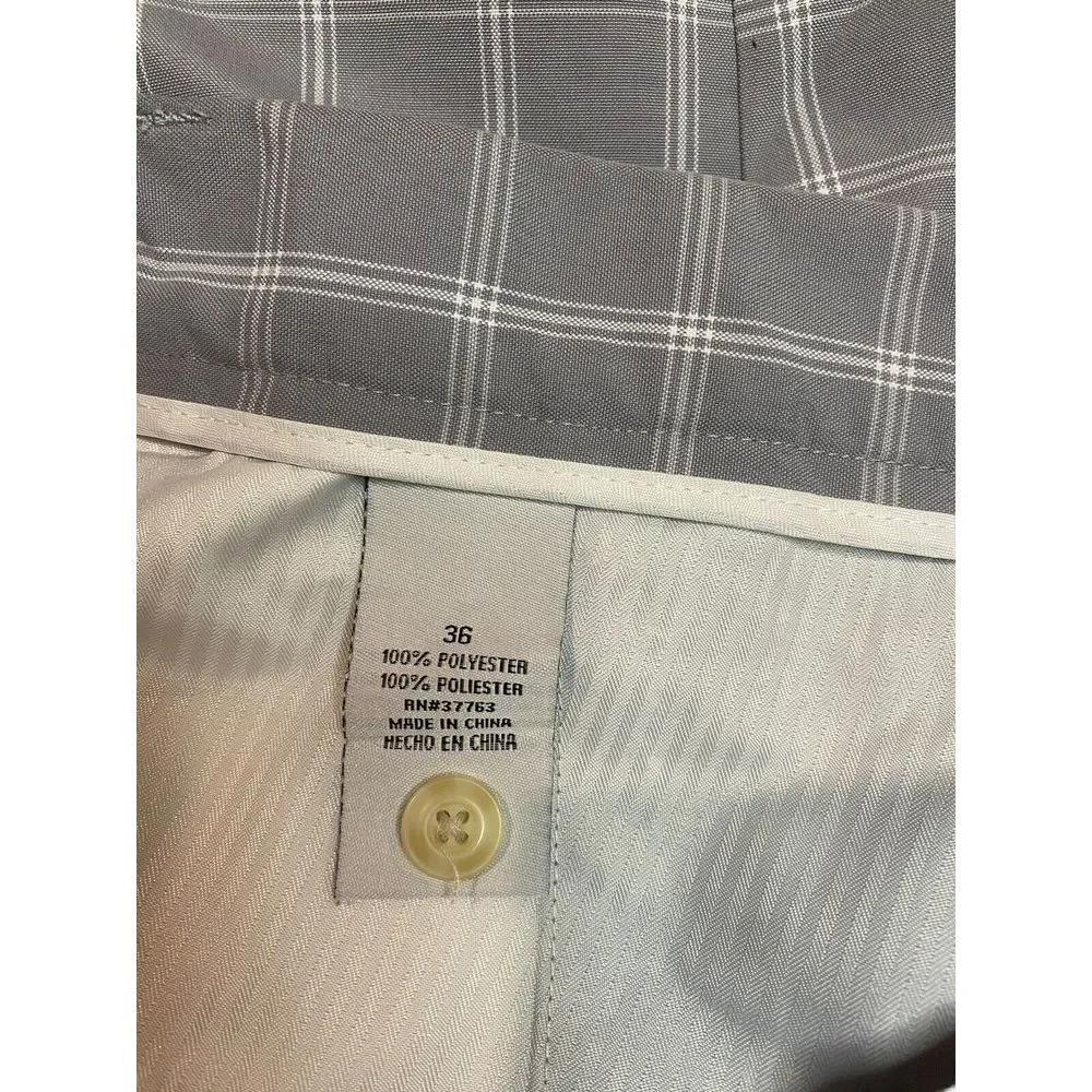 Grand Slam‎ Golf Shorts Size 36 Gray White Plaid Inseam 10
